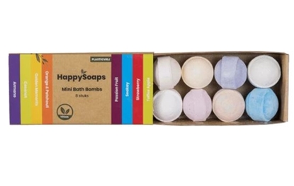 HAPPY SOAPS BATH BOMBS MINI  HERBAL TROPICAL FRUIT